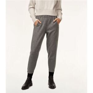Aritzia Babaton Dexter Wool Silk Jogger Pants Gray Minimalist Women's Large